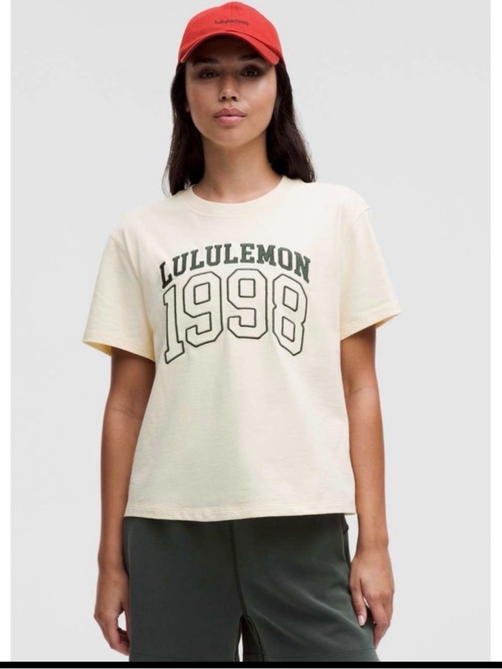 Lululemon Relaxed-Fit Cotton Jersey T-Shirt *Graphic
Butter Cream